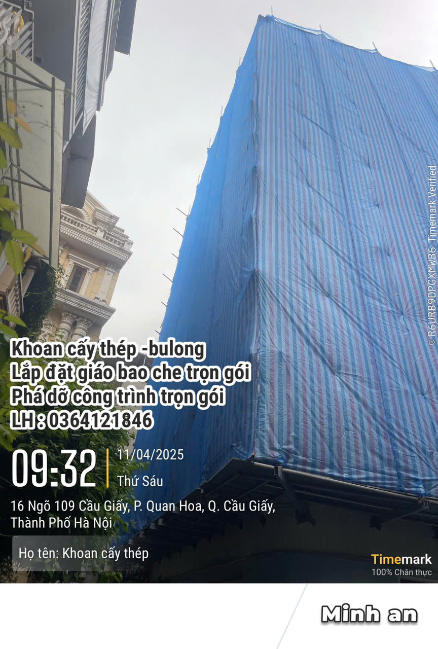 giàn giáo bao che công trình