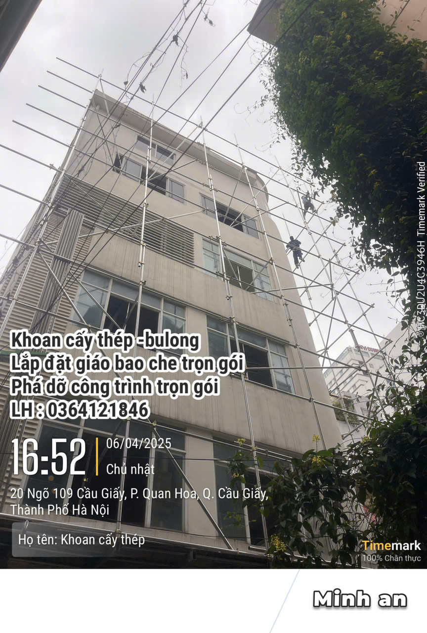 giào giáo bao che công trình