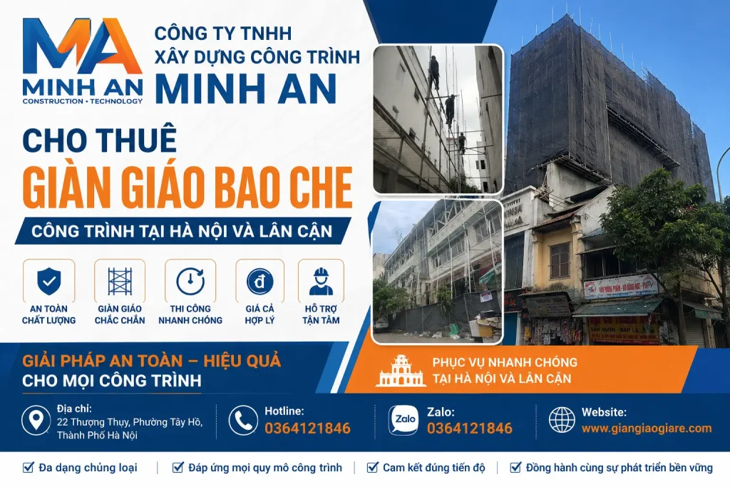 cho thuê giàn giáo bao che tại hà nội